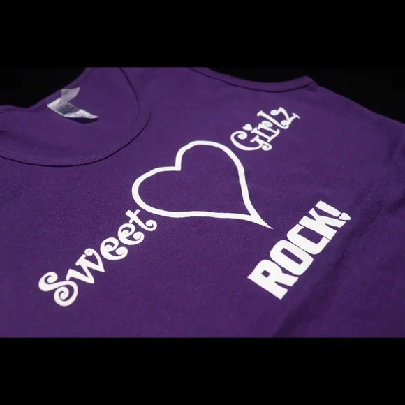 “Sweet Girls Rock” womens Tank top (Purple/White) - Picture 2 of 2